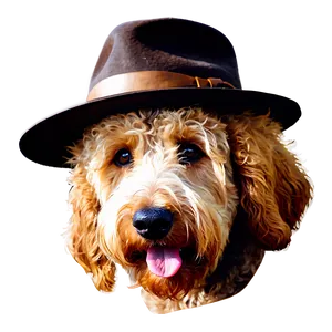 Goldendoodle In Autumn PNG Sah PNG