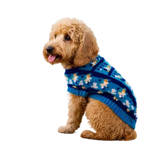 Goldendoodle In Sweater PNG 32 PNG