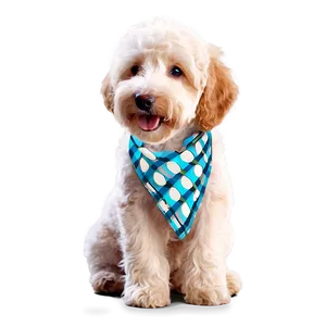 Goldendoodle Wearing Bandana Png Lkw58 PNG image