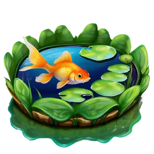 Goldfish In Pond PNG Hxy99 PNG