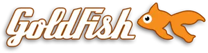 Goldfish Logowith Icon PNG image