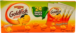 Goldfish Snack Packs Cheddar Box PNG image