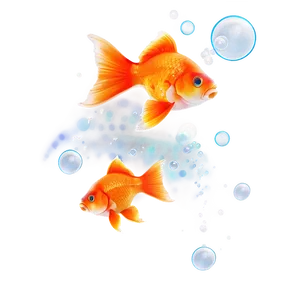 Goldfish With Bubbles PNG Jlr
