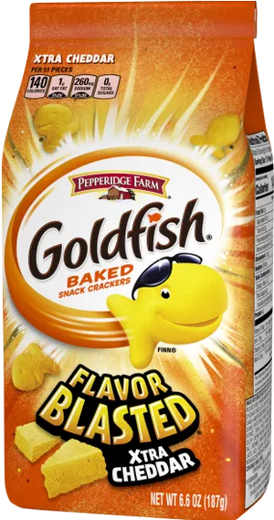 Goldfish Xtra Cheddar Snack Crackers Package