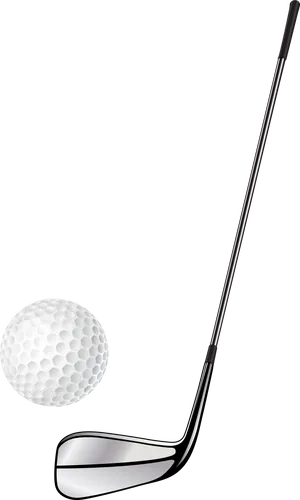 Golf Balland Clubon Black PNG image
