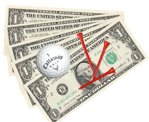 Golf Balland Teeson U S Dollars PNG image