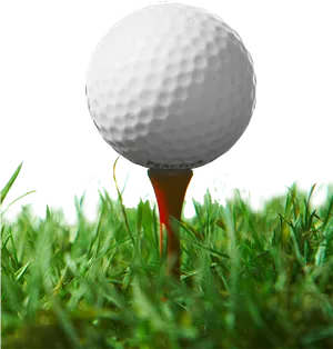 Golf Ballon Tee Grass Background