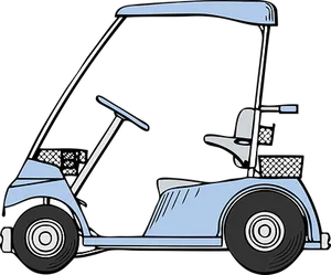 Golf Cart Vector Illustration PNG image
