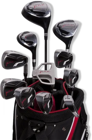 Golf Clubsand Bag Set PNG image