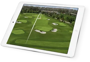 Golf Course Tablet Display PNG image