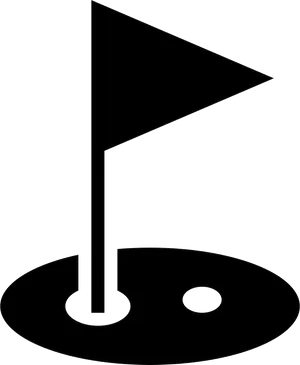 Golf Flagstickand Hole Icon