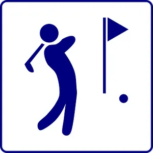 Golf Swing Sign Icon PNG image