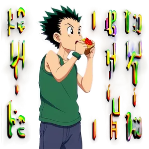 Gon Freecss Eating Moment Png 06252024 PNG image