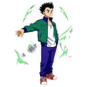 Gon Freecss Green Jacket Outfit Png 84 PNG image