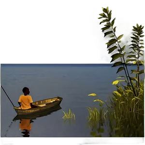 Gone Fishing In Golden Hour Png 06282024 PNG image