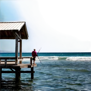 Gone Fishing Off The Pier Png Fke62 PNG image