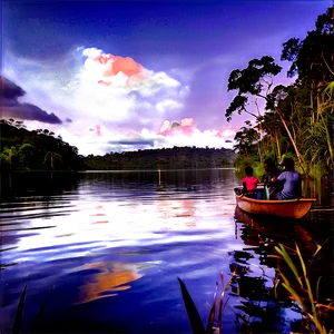 Gone Fishing On Quiet Lake Png 26 PNG image