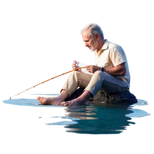 Gone Fishing Relaxation Scene Png 06282024 PNG image