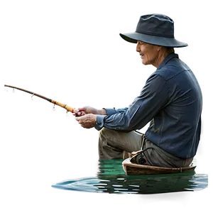 Gone Fishing Tranquil Waters Png Xfc PNG image