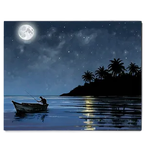 Gone Fishing Under Moonlight Png Lvy49 PNG image