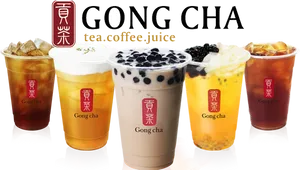 Gong Cha Bubble Tea Variety PNG image