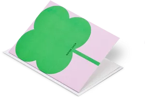 Good Luck Shamrock Card PNG image