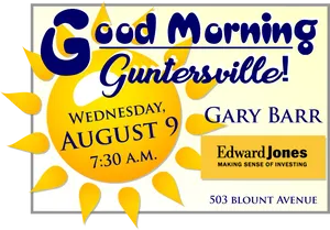 Good Morning Guntersville Event Poster PNG image