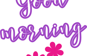 Good Morning Text Graphic PNG