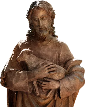 Good Shepherd Statue PNG image