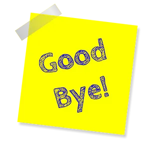 Goodbye Noteon Yellow Paper PNG image