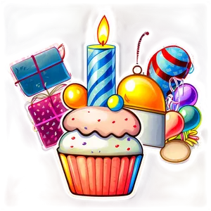 Goodnotes Birthday Stickers Png 06282024 PNG image