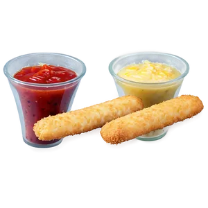 Gooey Mozzarella Sticks PNG Tre