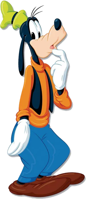 Goofy Animated Character Pose PNG image