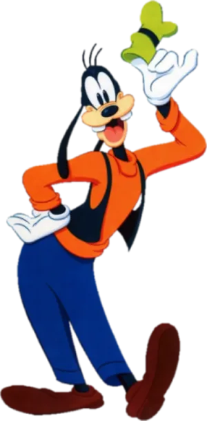 Goofy Character Waving Friendly PNG image