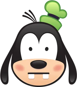 Goofy Chef Hat Cartoon Graphic PNG image