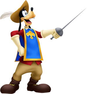 Goofy Musketeerwith Sword.png PNG image