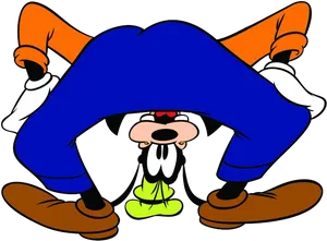 Goofy Upside Down Cartoon PNG image