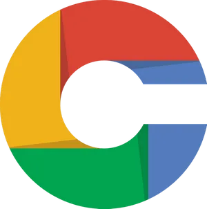 Google Chrome Logo Keyhole Design PNG image