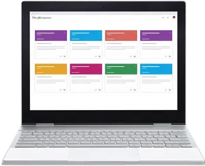 Google Classroom Interface Laptop PNG image