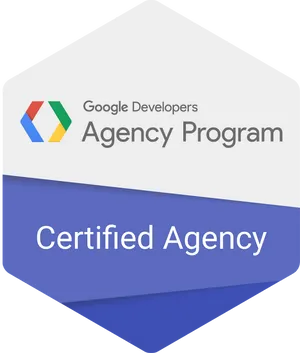 Google Developers Certified Agency Badge PNG image