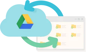 Google Drive Cloud Sync Illustration PNG image