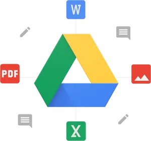 Google Drive File Formats Icons PNG image