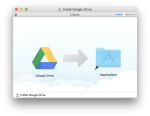 Google Drive Installation Process PNG image