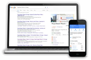 Google Search Ads Display Laptopand Smartphone PNG image