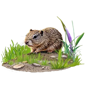 Gopher Burrowing Vector Png 06292024 PNG image