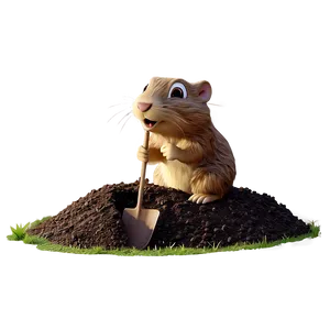 Gopher Digging Hole Png 06292024 PNG image