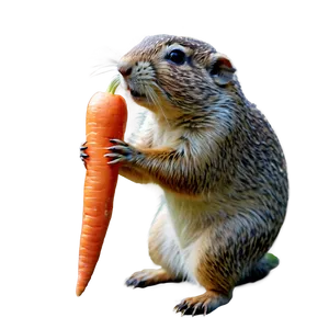 Gopher Eating Carrot Png 06292024 PNG image