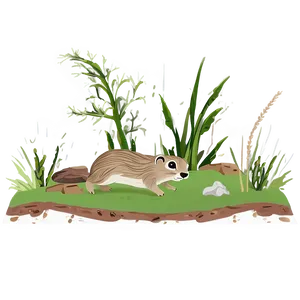Gopher Habitat Illustration PNG Xly