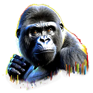 Gorilla Abstract Art Png 05212024 PNG image