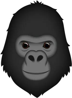 Gorilla Face Illustration PNG image